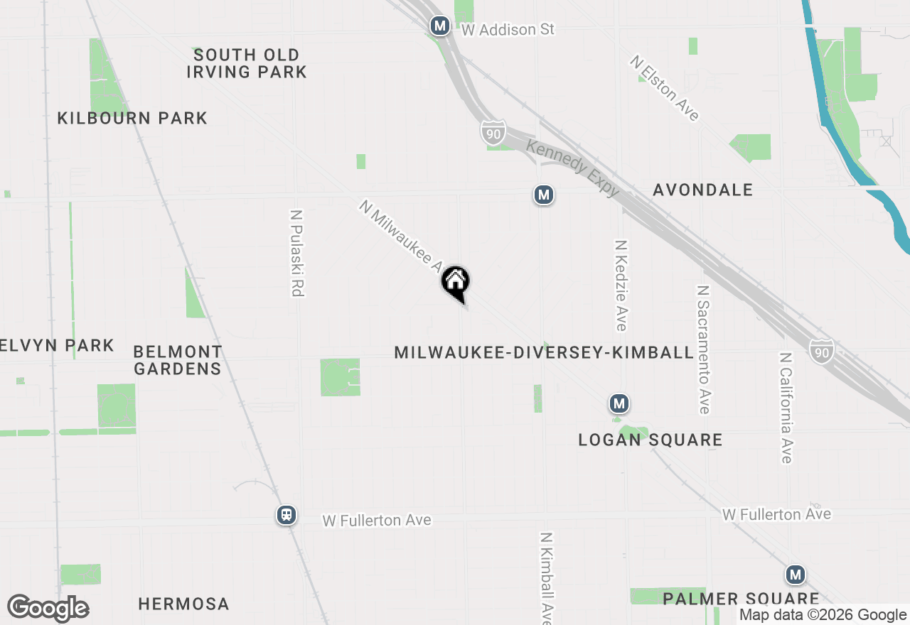 Map of 3604 W George Street #1, Chicago, IL 60618