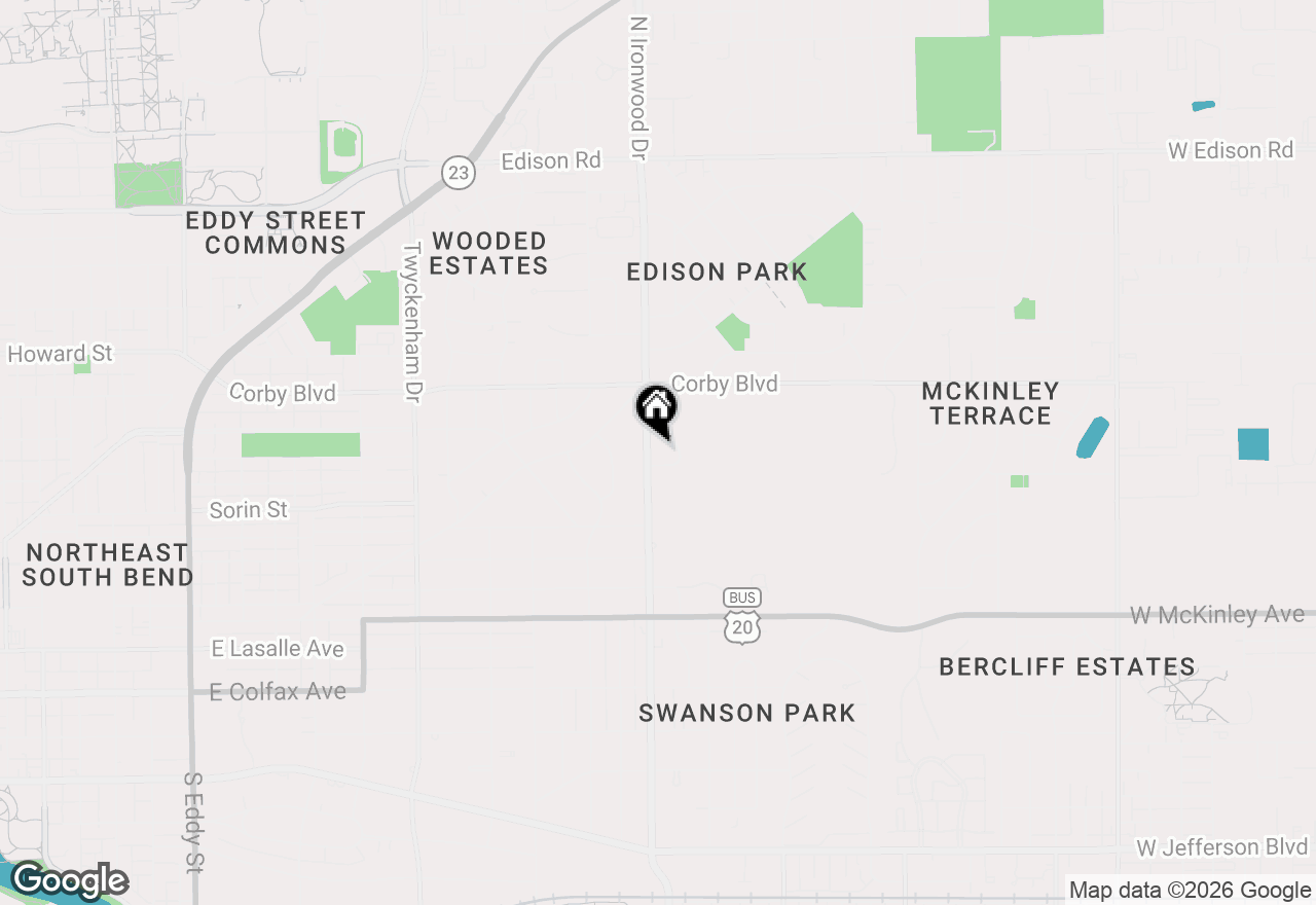 Map of 714 N Ironwood Drive, South Bend, IN 46615