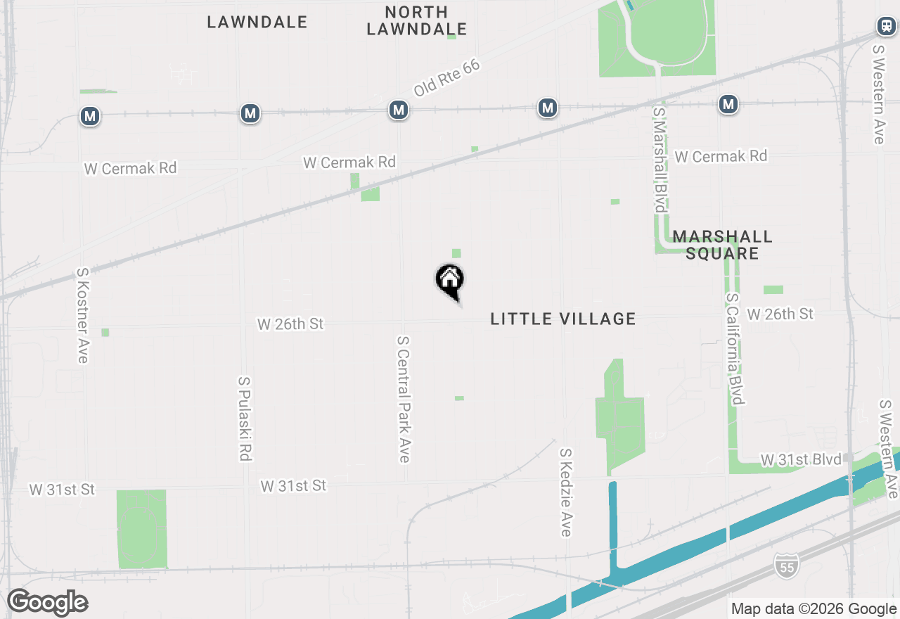 Map of 2543 S Saint Louis Avenue #1F, Chicago, IL 60623