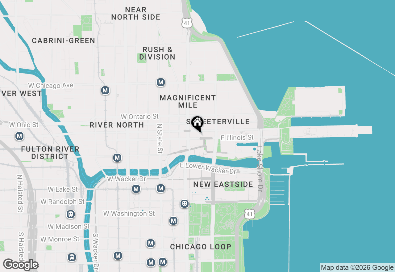 Map of 160 E Illinois Street #2207, Chicago, IL 60611