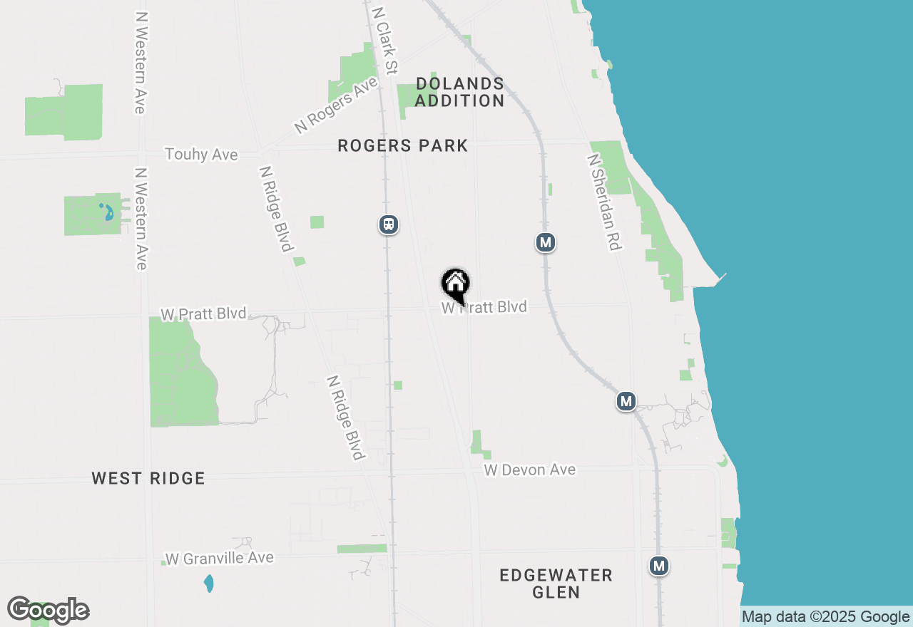 Map of 1635 W Pratt Boulevard #2N, Chicago, IL 60626