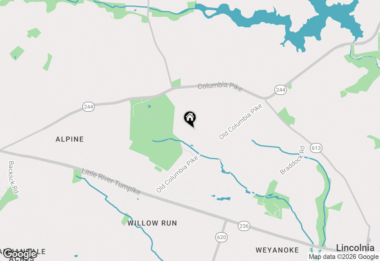 Map of 4205 Breezewood Lane, Annandale, VA 22003