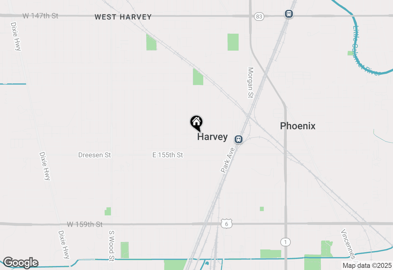 Map of 119 E 154th Street, Harvey, IL 60426