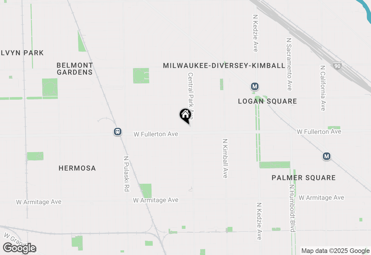 Map of 2417 N Monticello Avenue #3R, Chicago, IL 60647