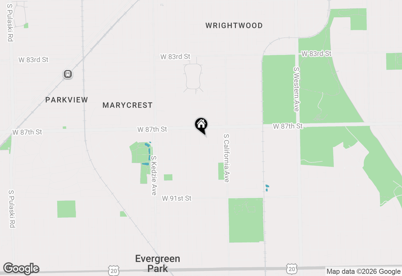 Map of 8737 S Richmond Avenue, Evergreen Park, IL 60805