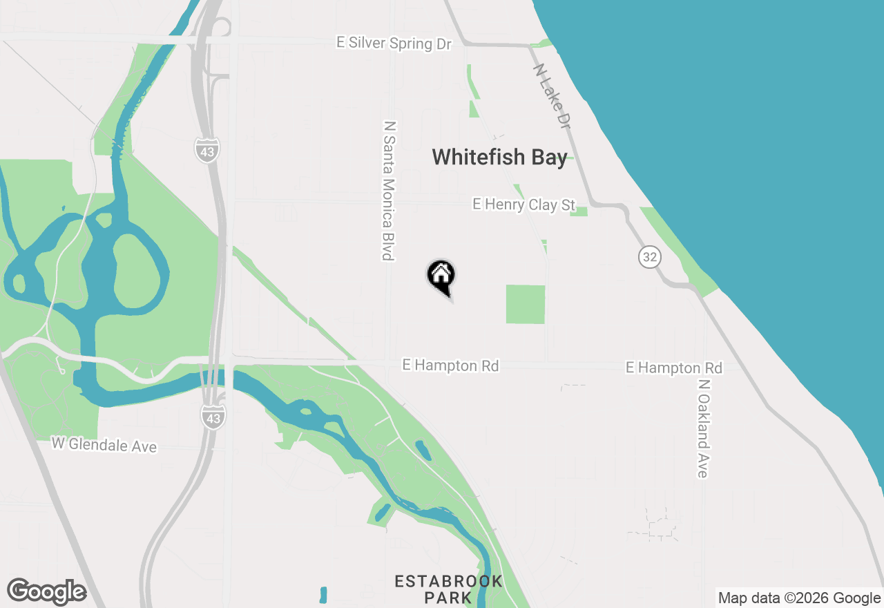 Map of 4937 N Hollywood Ave, Whitefish Bay, WI 53217