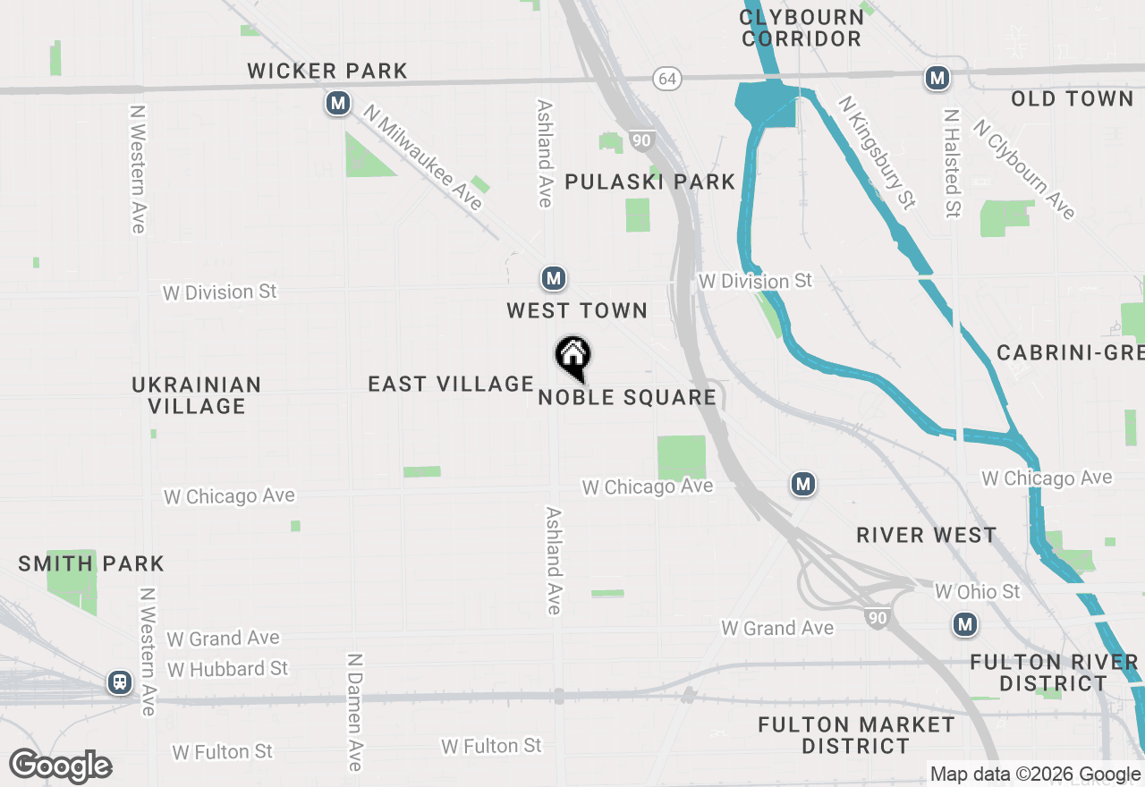 Map of 1537 W Augusta Boulevard #3R, Chicago, IL 60642