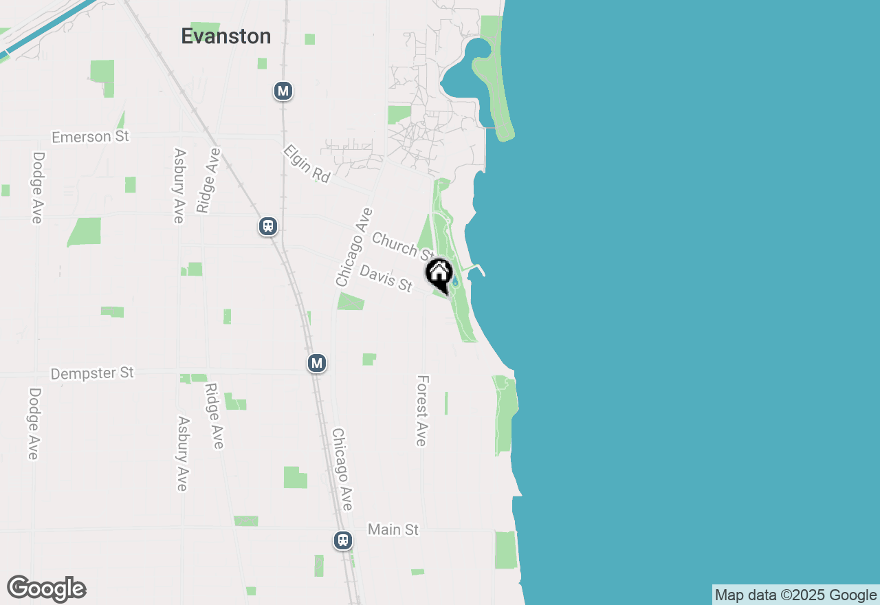 Map of 210 Davis Street, Evanston, IL 60201