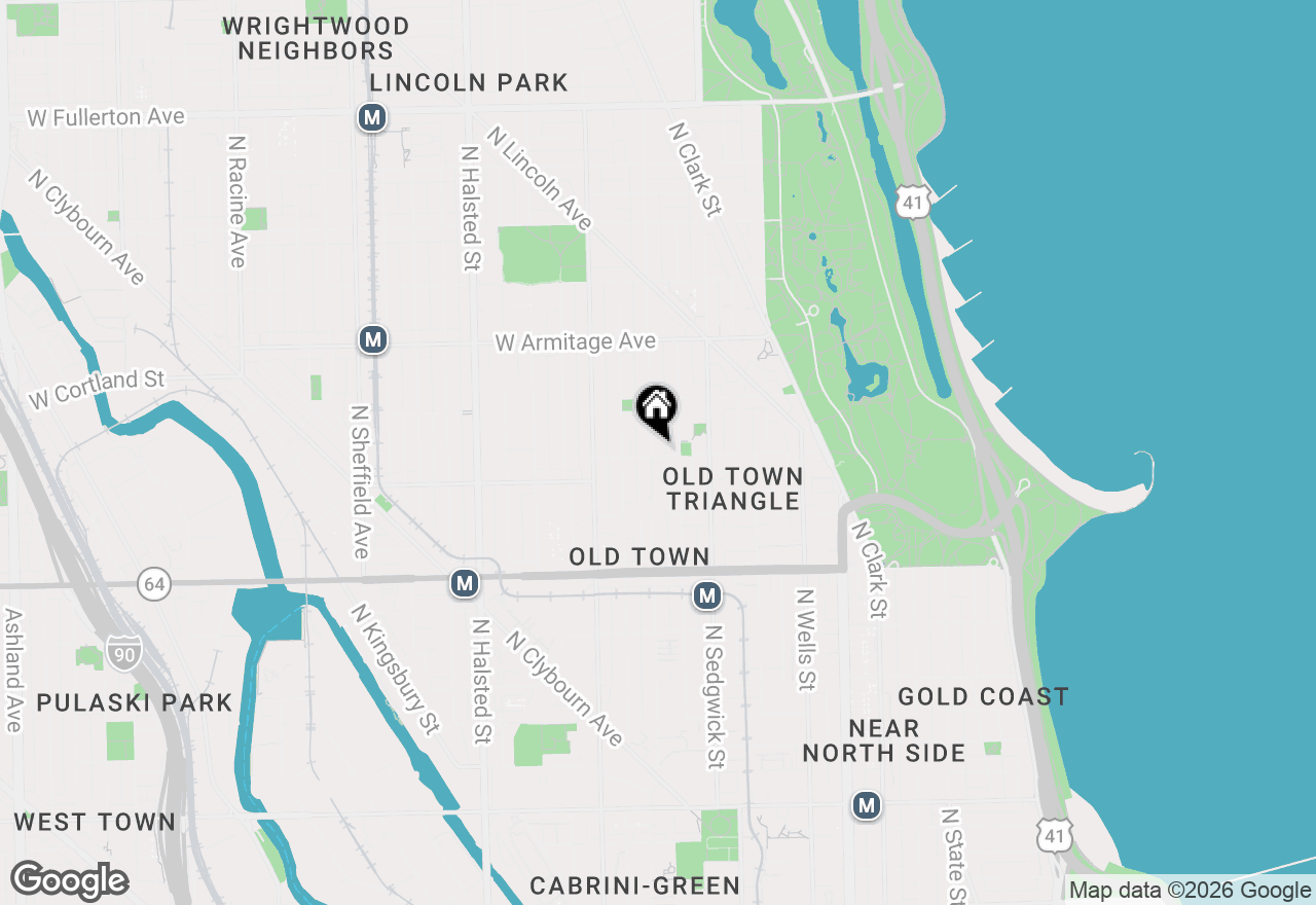 Map of 1801 N Cleveland Avenue #3, Chicago, IL 60614