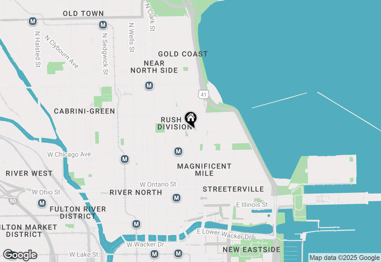 Map of 57 E Delaware Place #3504, Chicago, IL 60611