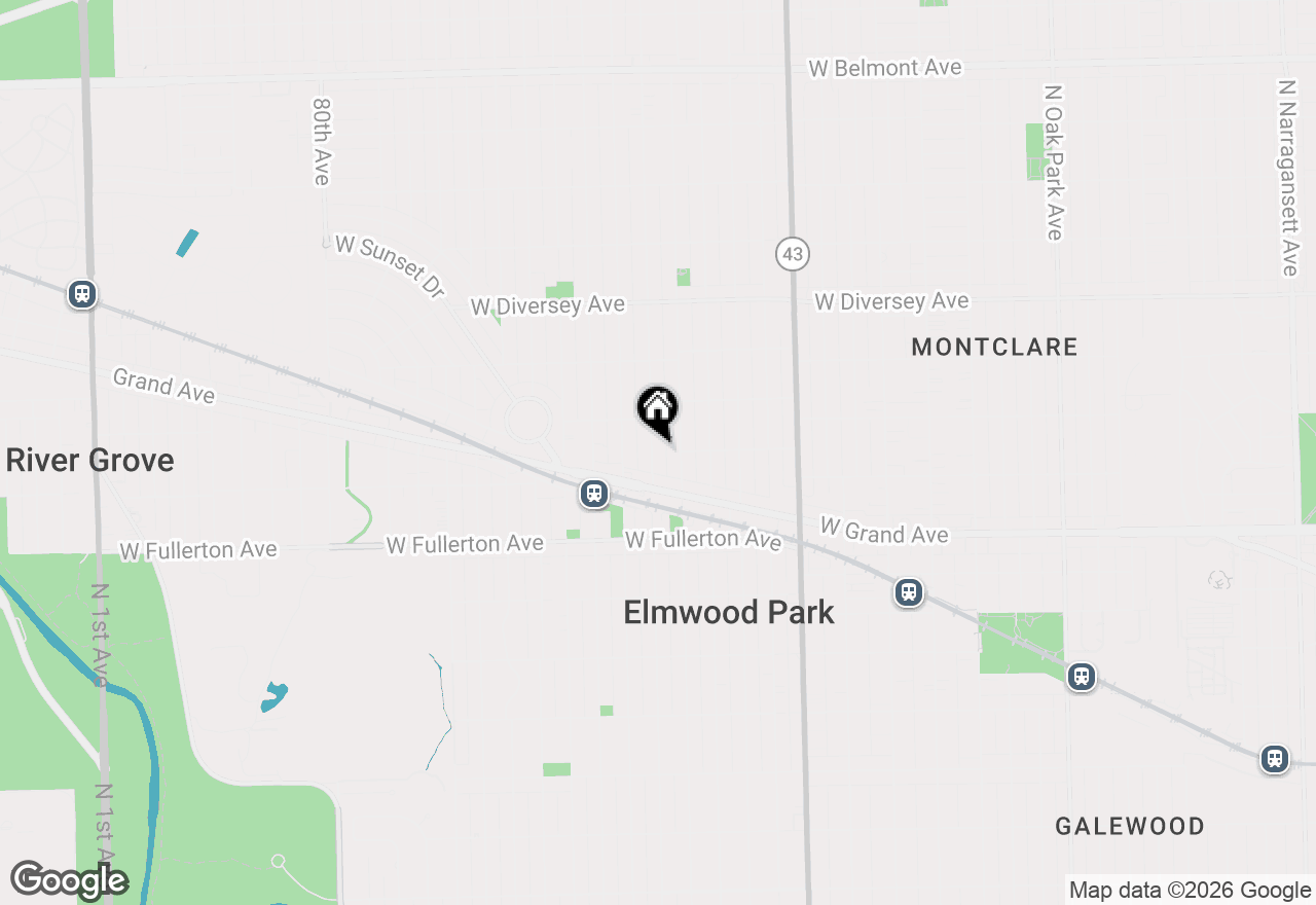 Map of 2519 N 74th Court, Elmwood Park, IL 60707