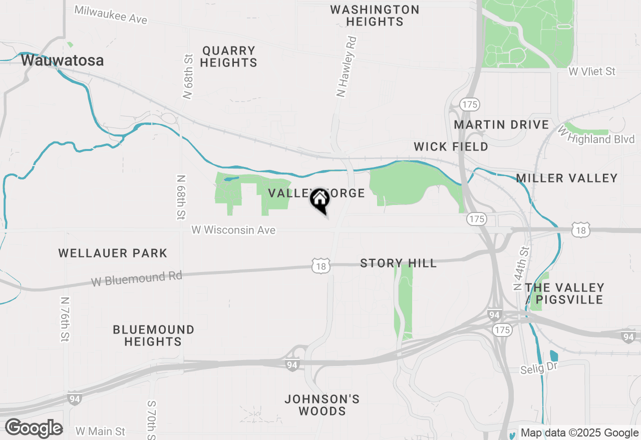 Map of 5821 W Wells St, Wauwatosa, WI 53213