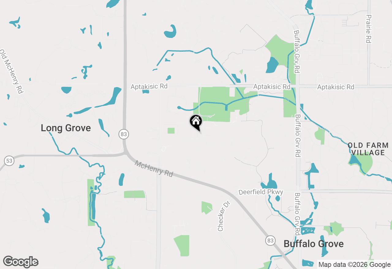 Map of 962 Thompson Boulevard, Buffalo Grove, IL 60089
