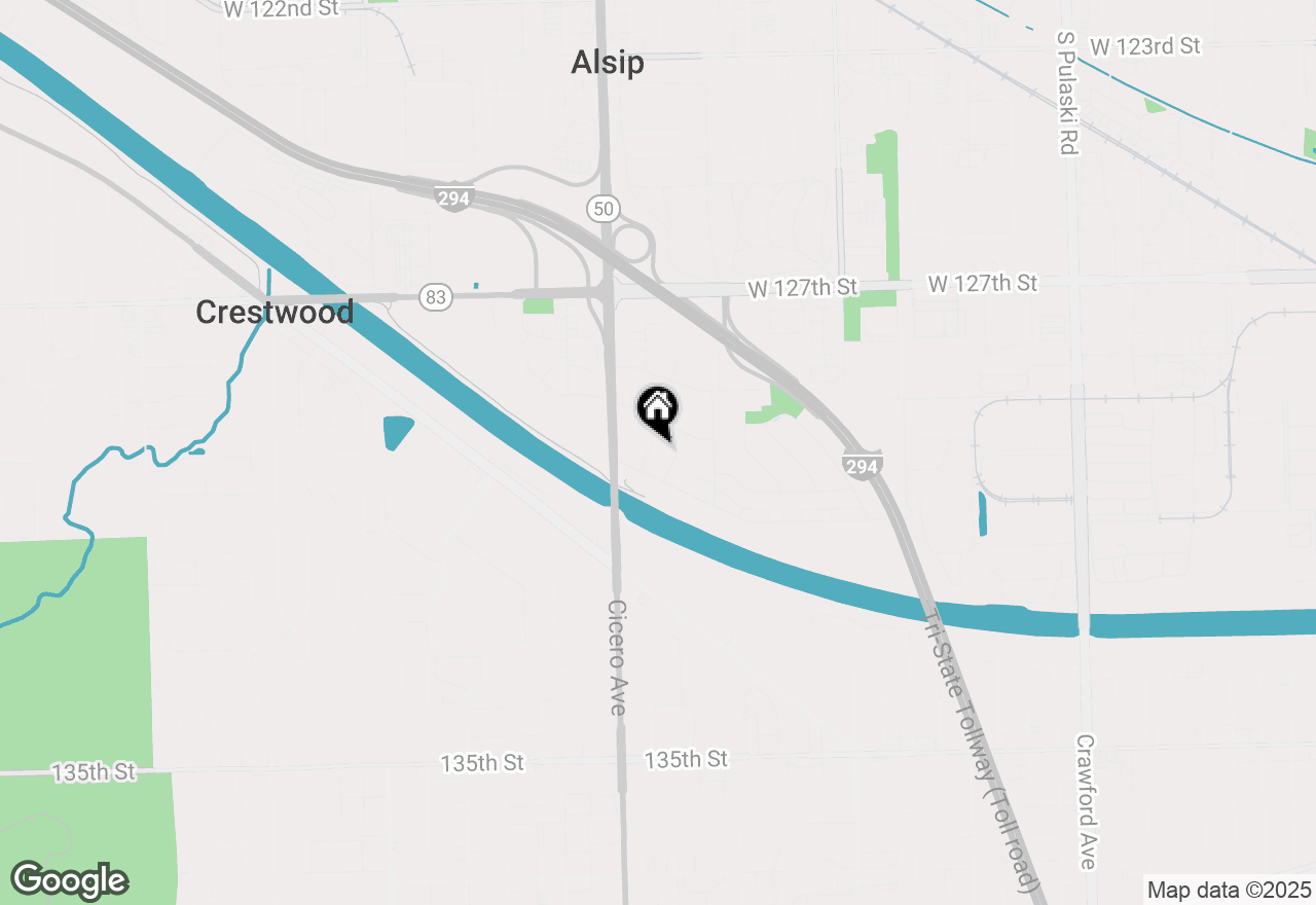 Map of 13041 S Spencer Court, Alsip, IL 60803