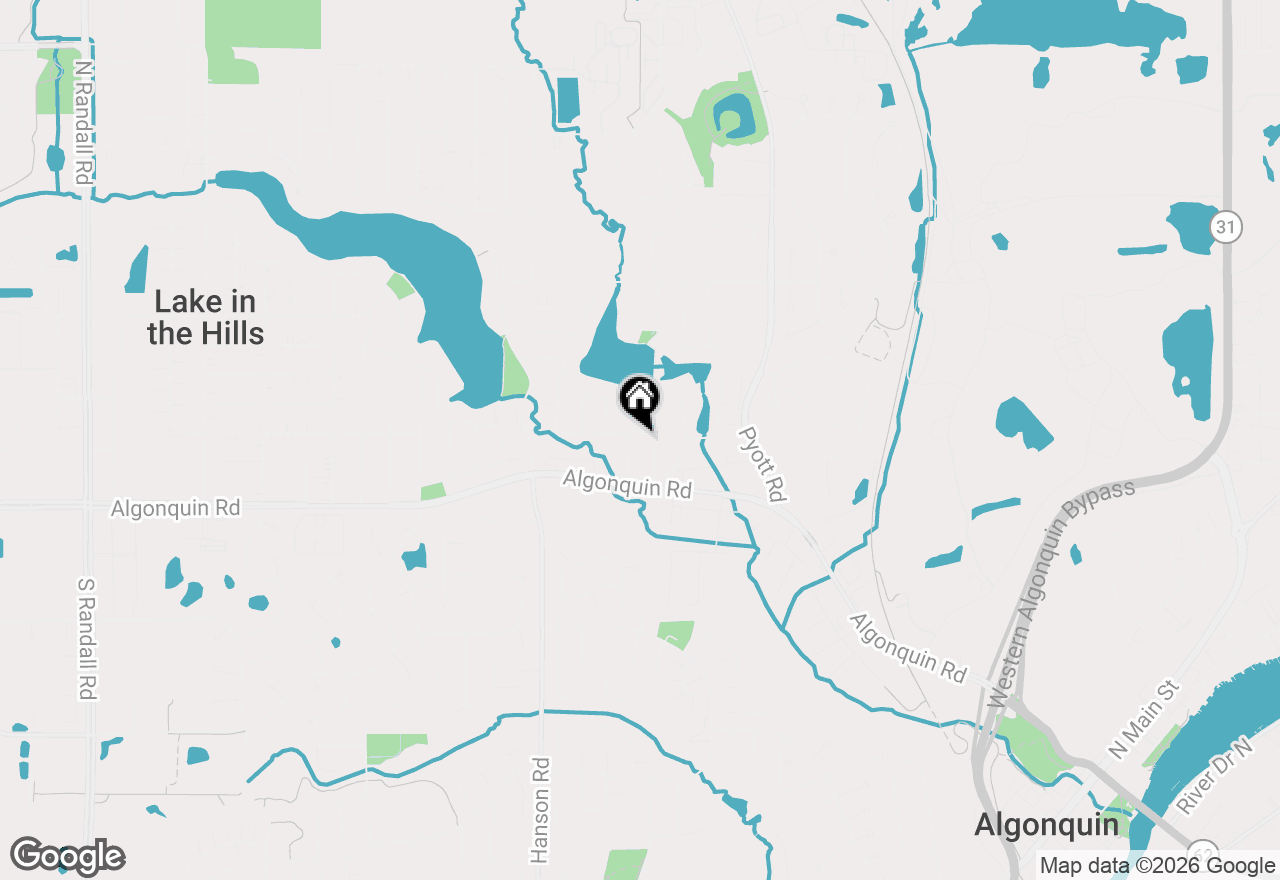 Map of 602 Delaware Drive, Lake In The Hills, IL 60156
