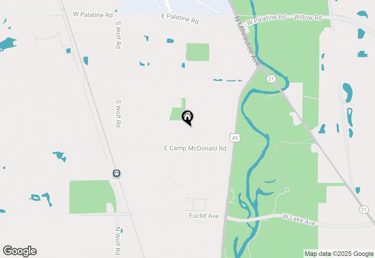 Map of 1612 N Burning Bush Lane, Mount Prospect, IL 60056