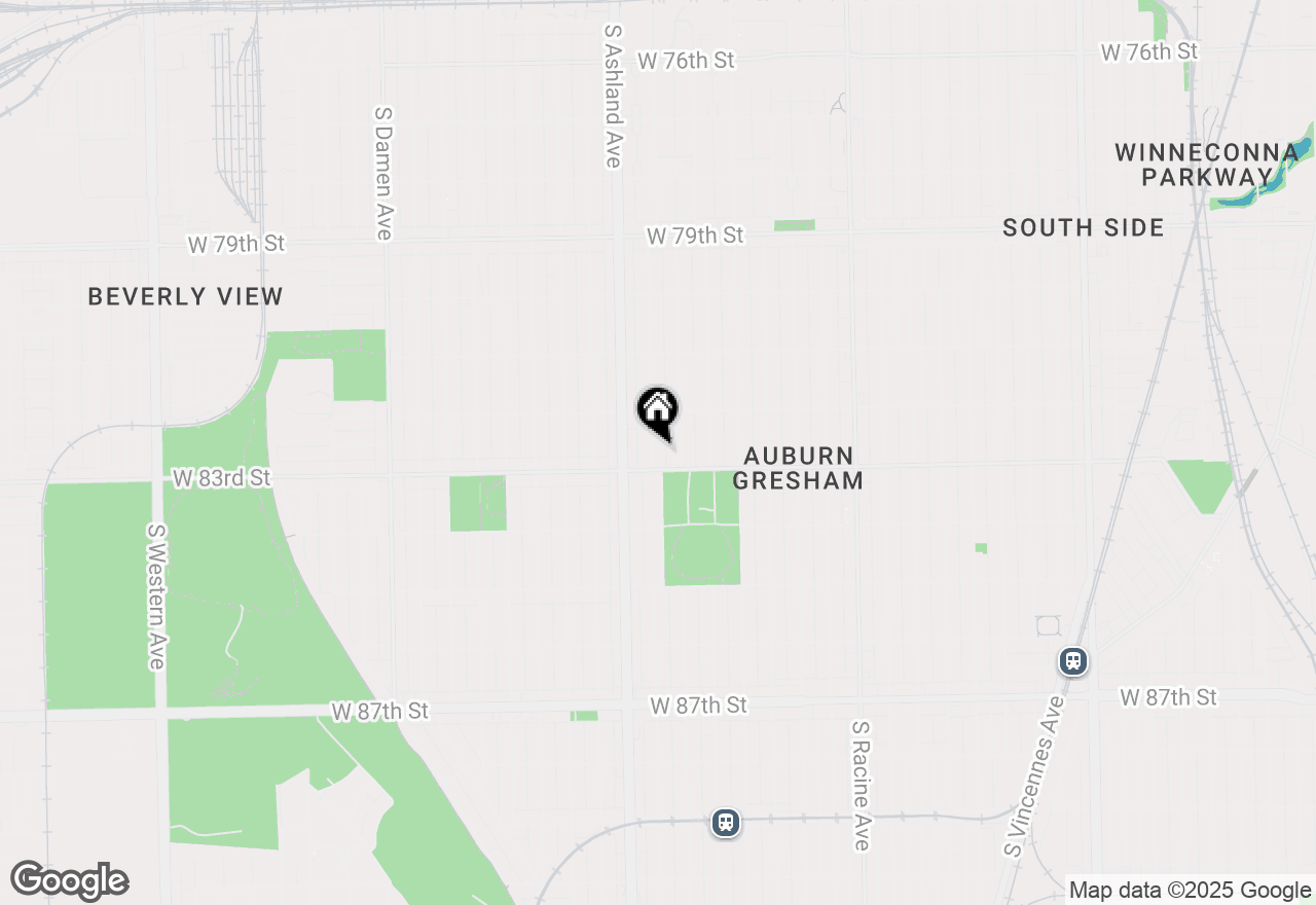 Map of 8245 S Justine Street, Chicago, IL 60620