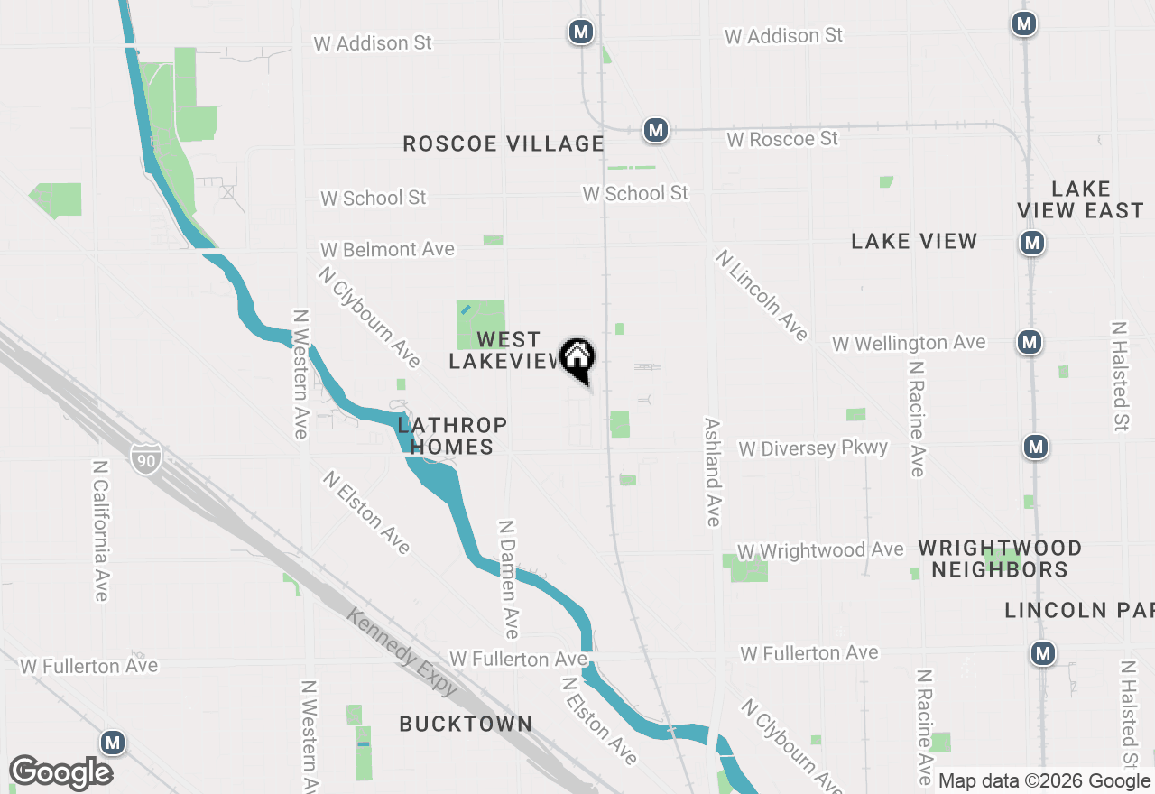 Map of 2903 N Wolcott Avenue #B, Chicago, IL 60657
