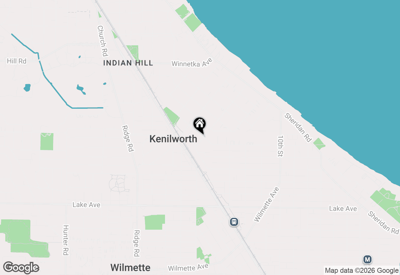 Map of 304 Cumnor Road, Kenilworth, IL 60043