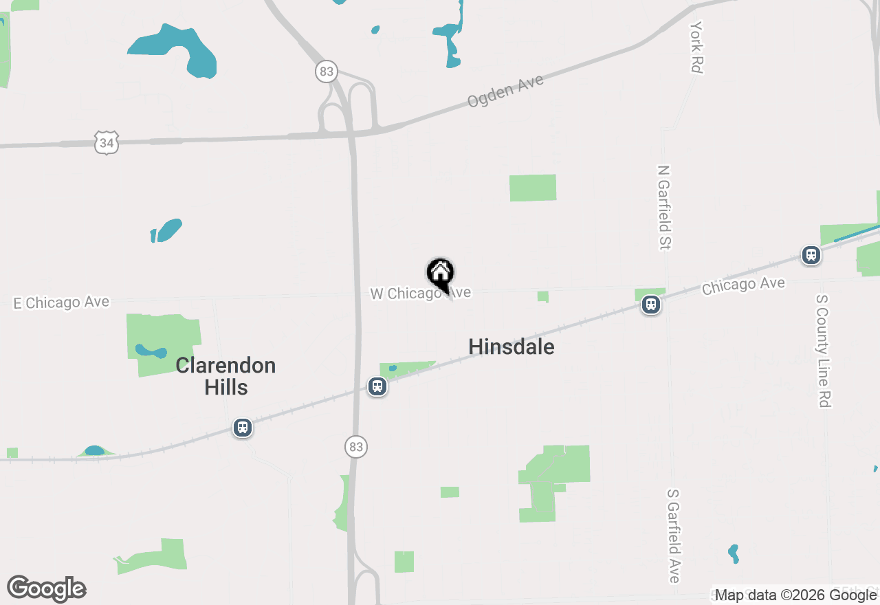 Map of 11 S Adams Street, Hinsdale, IL 60521
