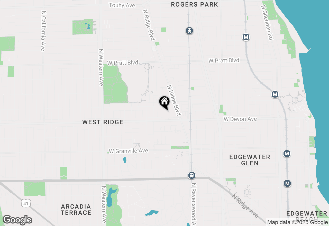 Map of 6423 N Damen Avenue #1W, Chicago, IL 60645