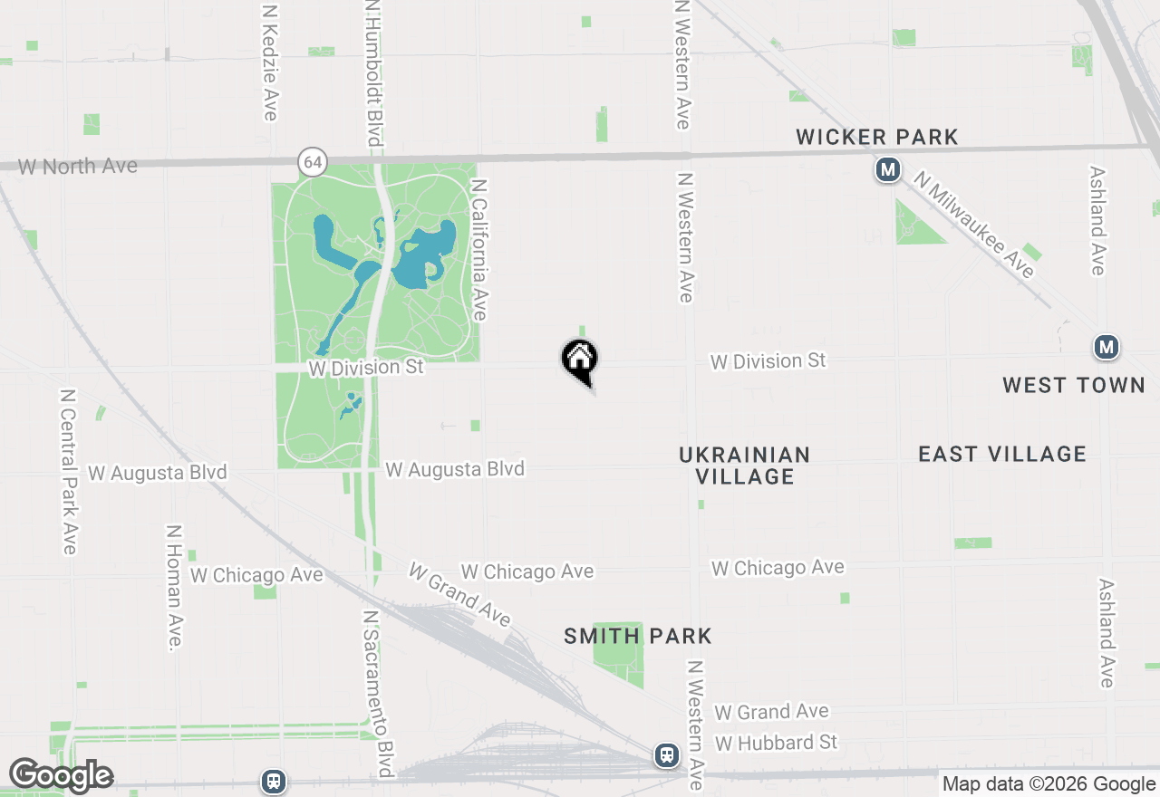 Map of 2607 W Haddon Avenue #2R, Chicago, IL 60622
