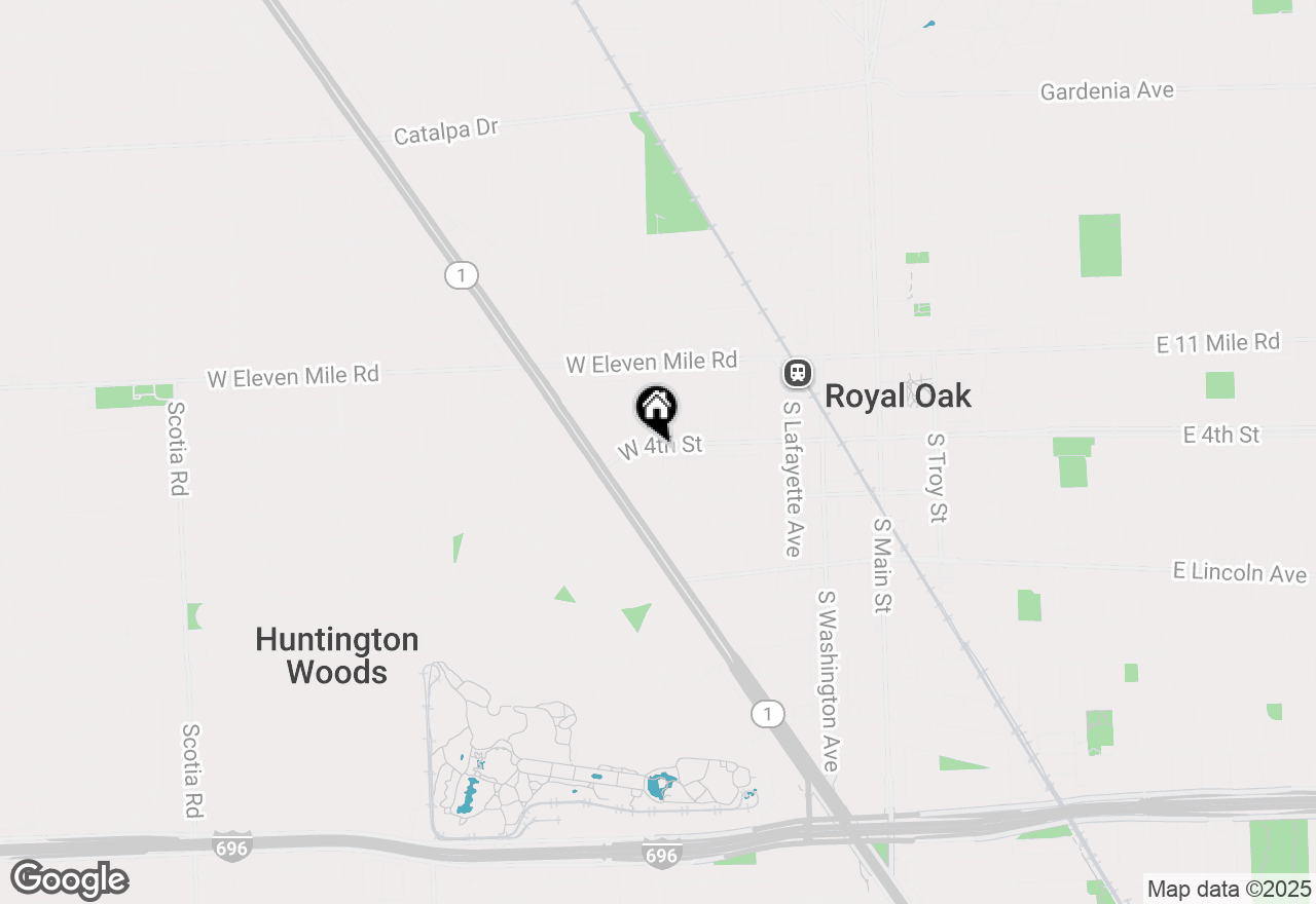 Map of 909 W 4th Street, Royal Oak, MI 48067