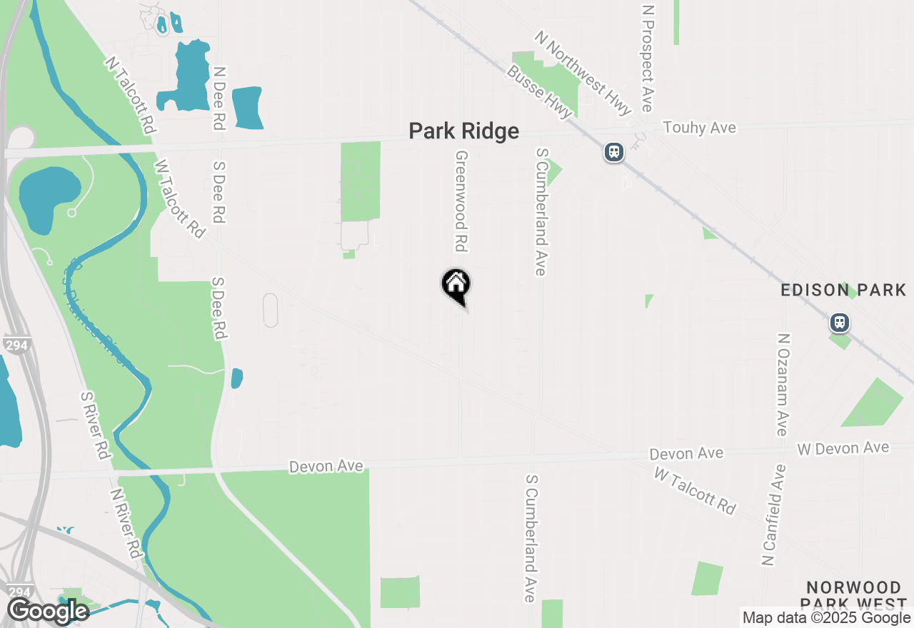 Map of 614 S Greenwood Avenue, Park Ridge, IL 60068