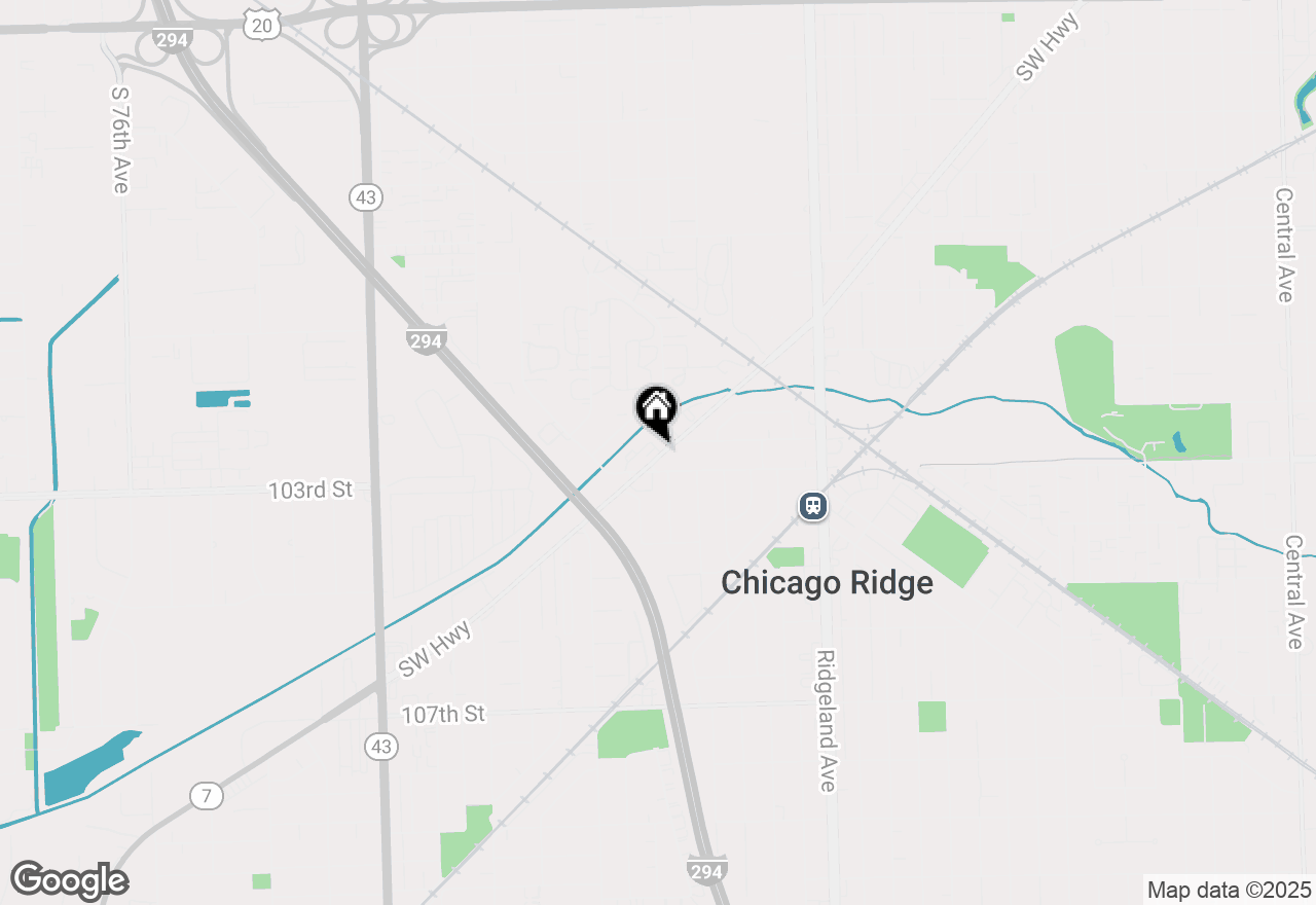 Map of 10278 Southwest Highway #1D, Chicago Ridge, IL 60415