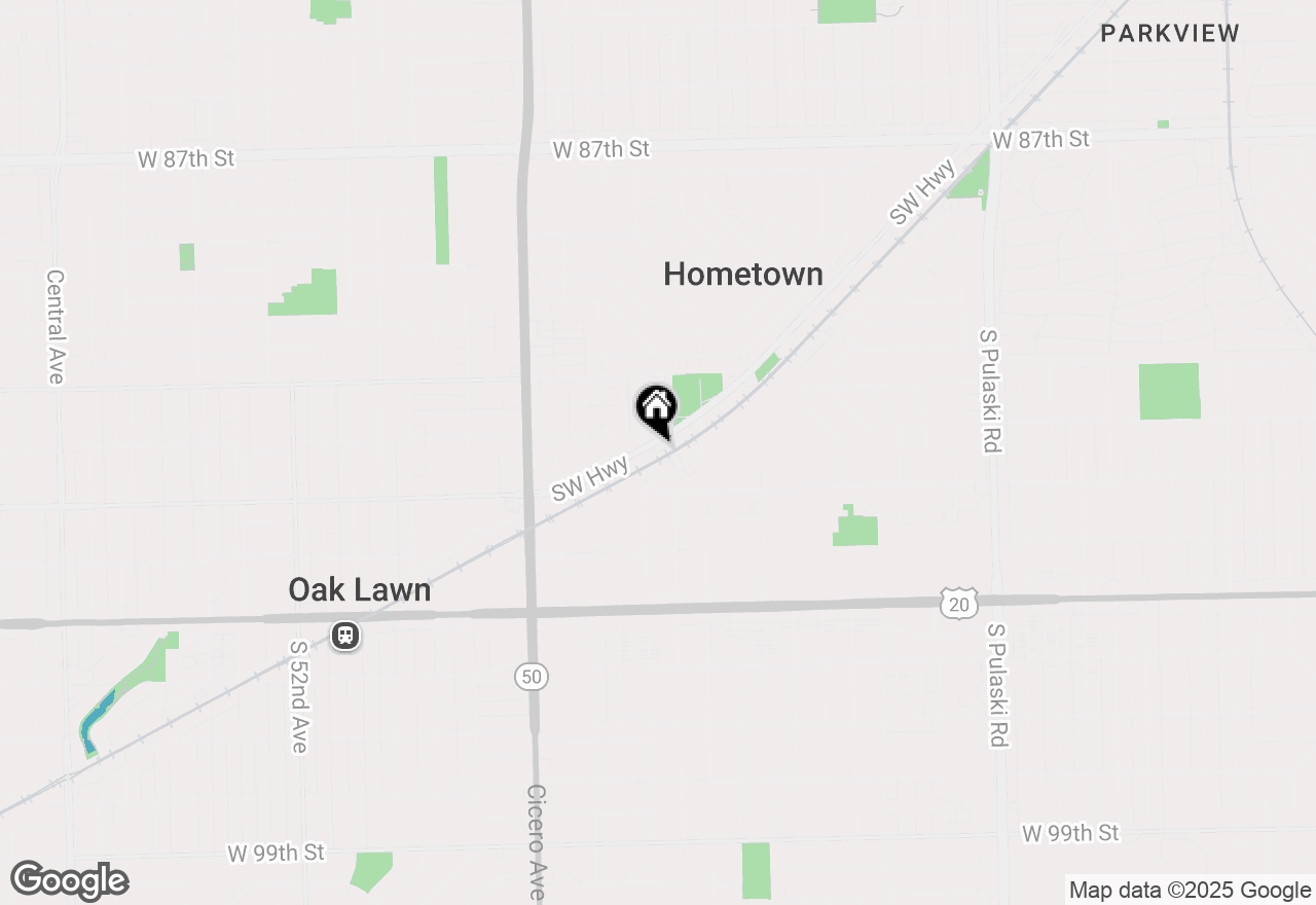Map of 4545 Southwest Highway #1, Oak Lawn, IL 60453