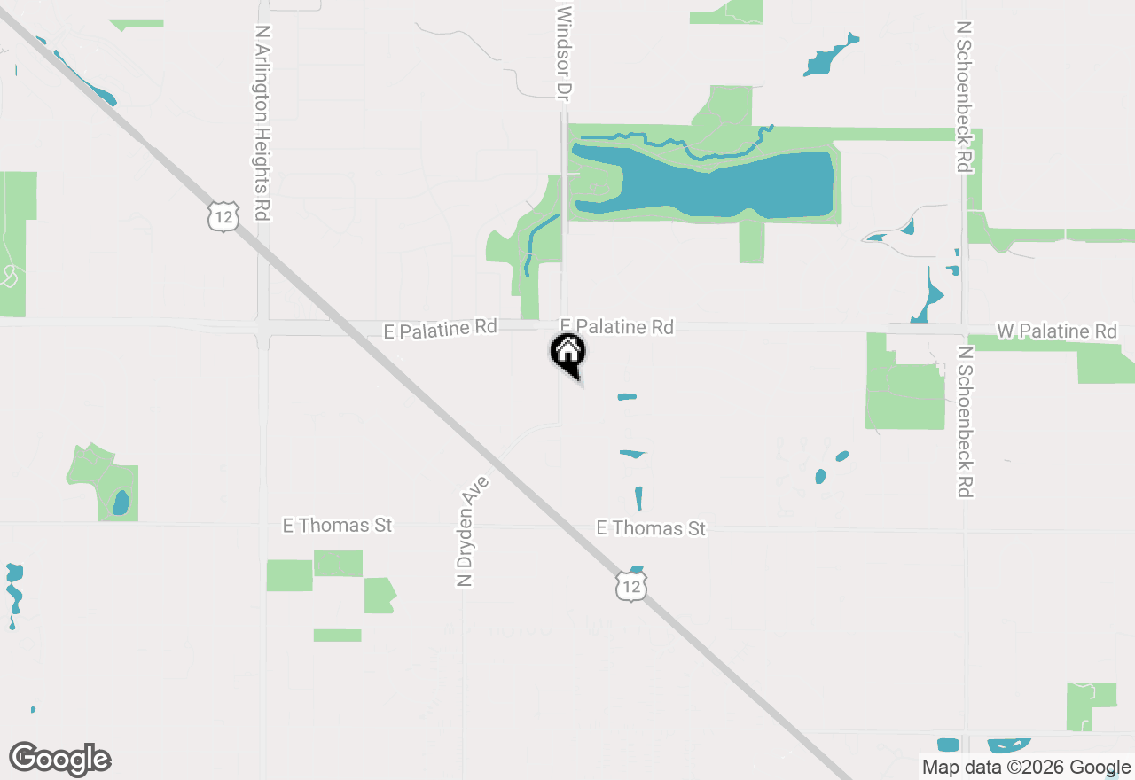Map of 1739 N Windsor Drive, Arlington Heights, IL 60004