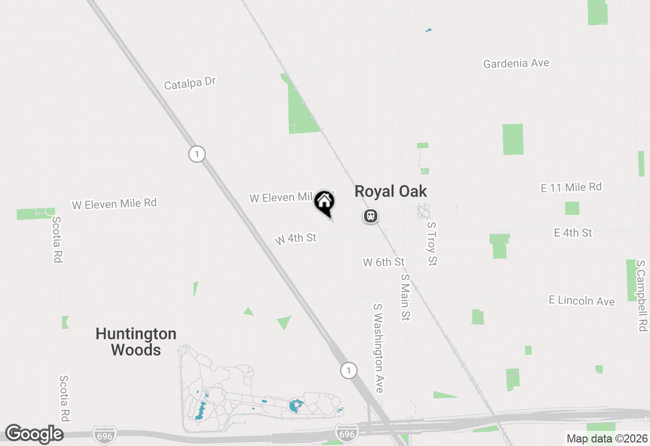 Map of 311 S Pleasant Street, Royal Oak, MI 48067