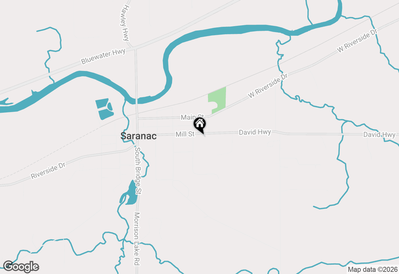 Map of 350 Mill Street, Saranac, MI 48881