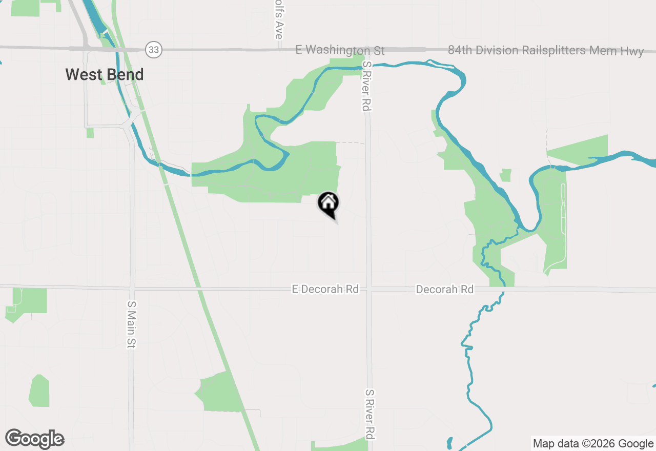 Map of 605 Juniper Ct, West Bend, WI 53095