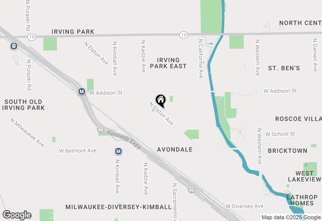 Map of 3455 N Elston Avenue #A-WAREHOUSE, Chicago, IL 60618