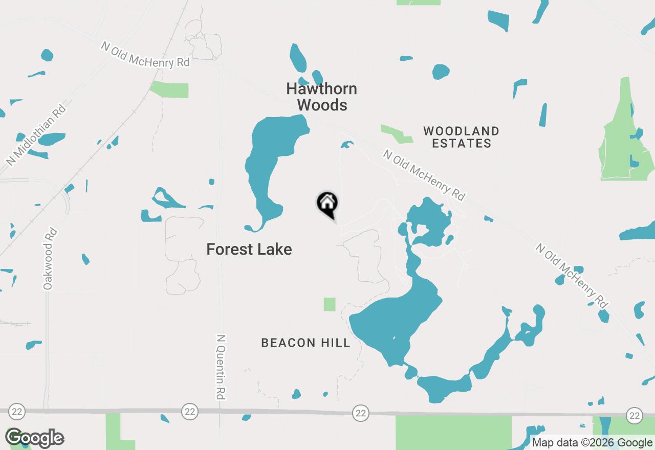 Map of 21292 W Starry Lane, Lake Zurich, IL 60047