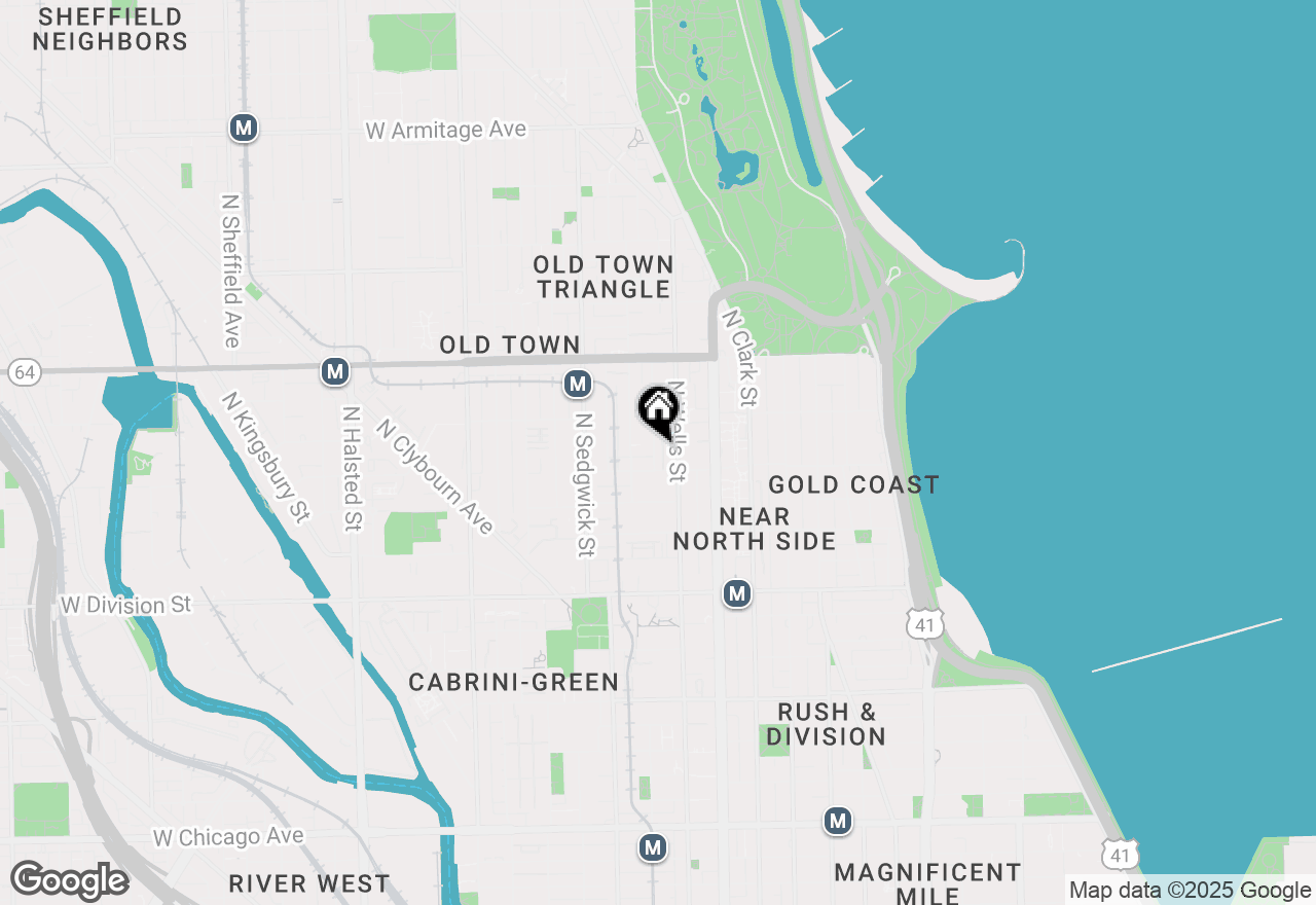 Map of 1401 N Wieland Street #P, Chicago, IL 60610