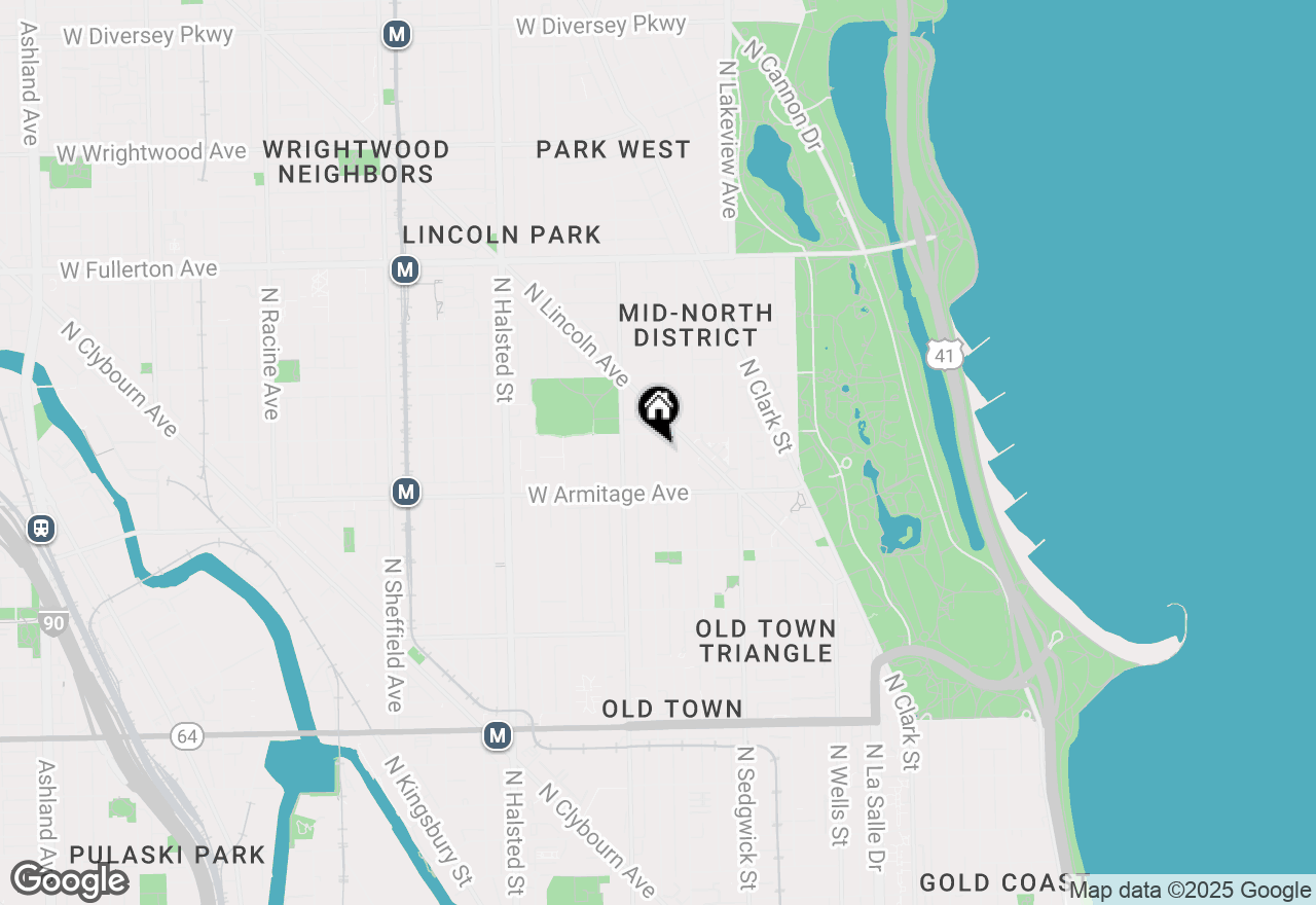 Map of 2043 N Mohawk Street #1S, Chicago, IL 60614