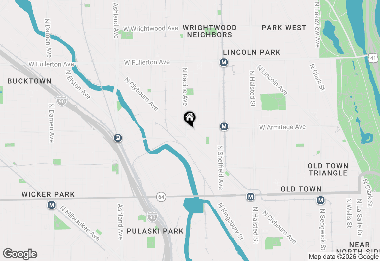 Map of 1155 W Armitage Avenue #407, Chicago, IL 60614