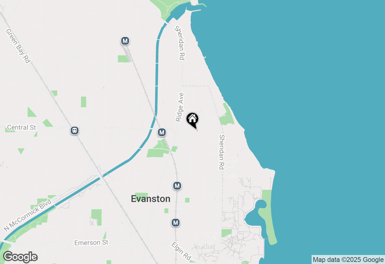 Map of 736 Central Street, Evanston, IL 60201