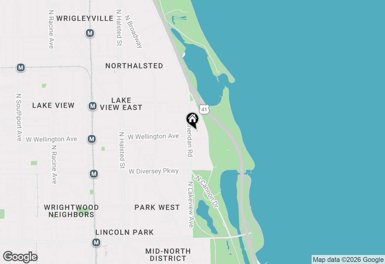 Map of 360 W Wellington Avenue #15D, Chicago, IL 60657