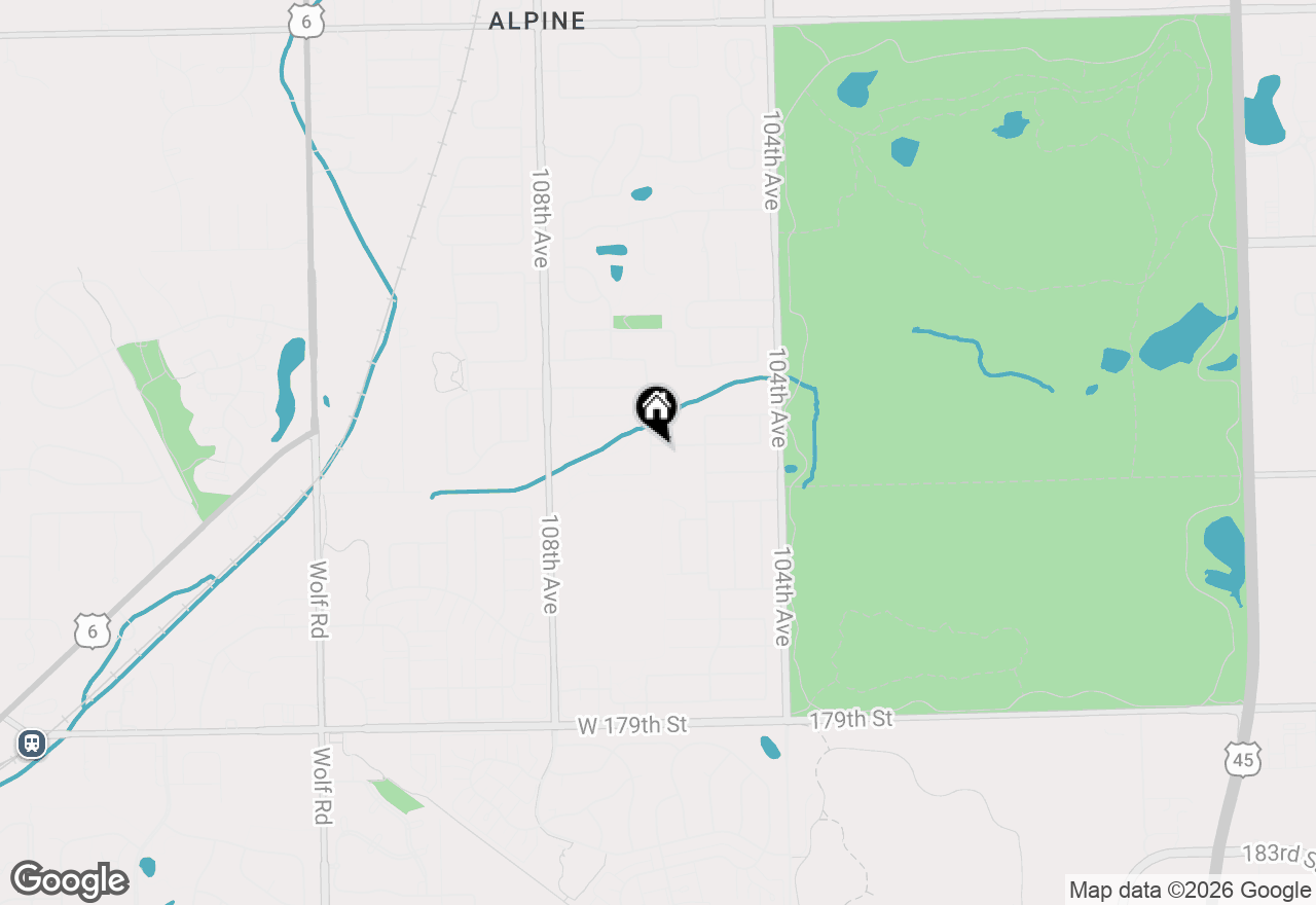Map of 17353 Deer Trail Court, Orland Park, IL 60467