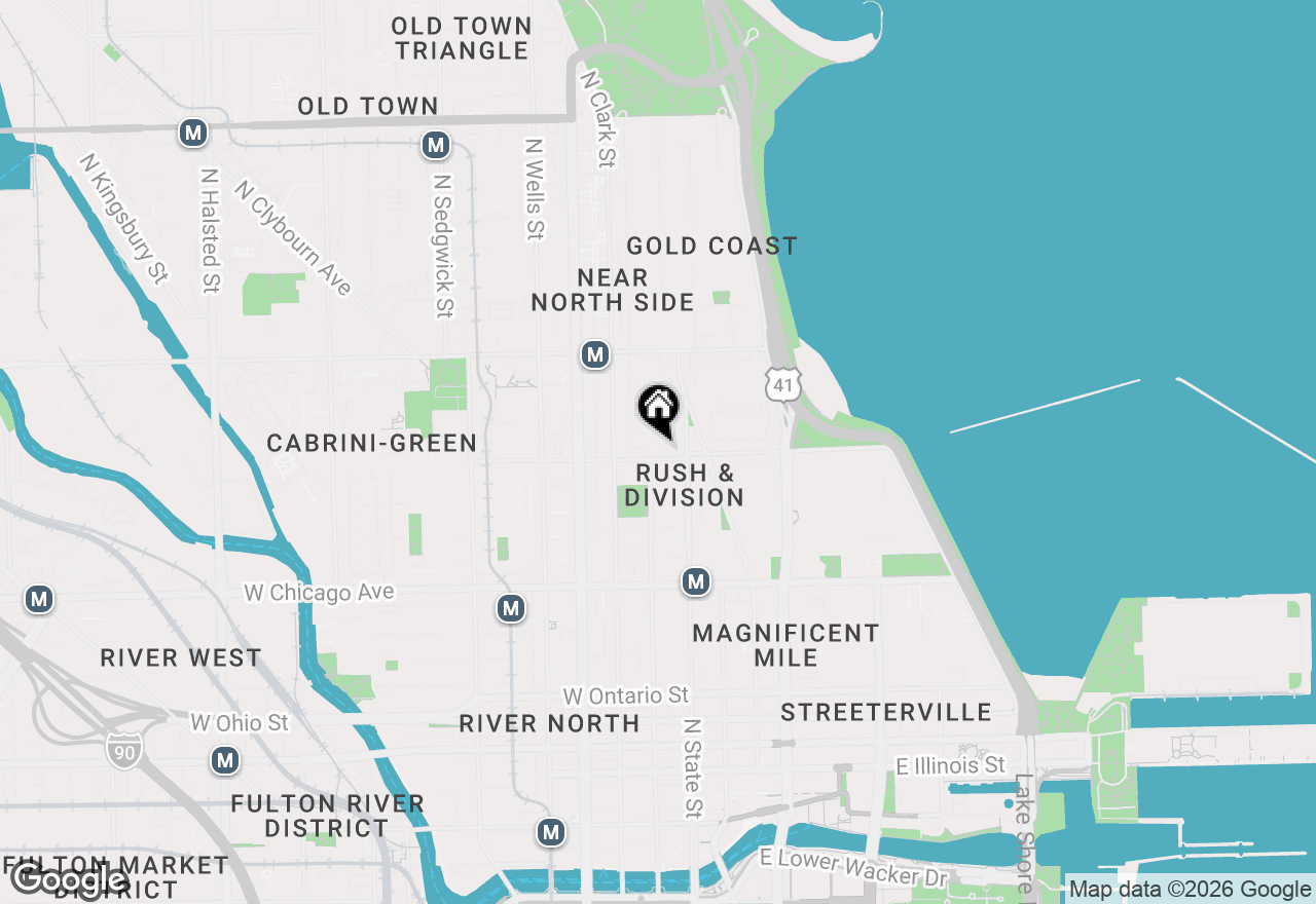 Map of 30 W Oak Street #9B, Chicago, IL 60610