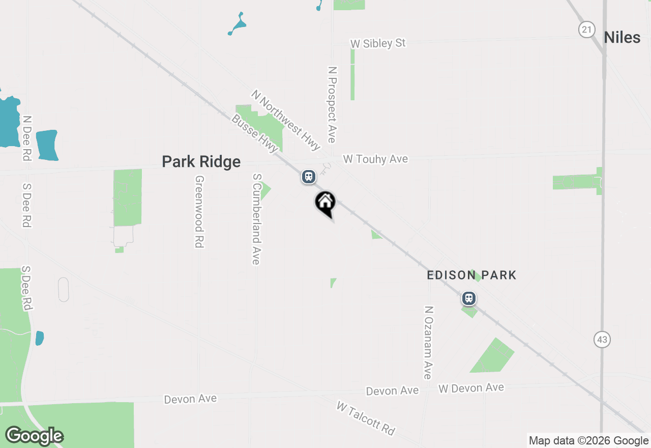 Map of 325 S Crescent Avenue, Park Ridge, IL 60068
