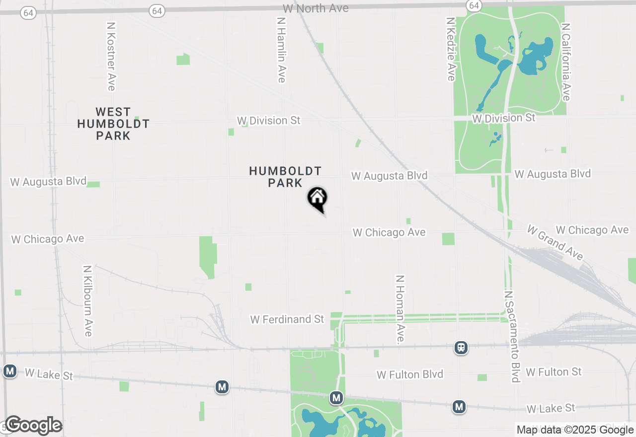 Map of 831 N Lawndale Avenue, Chicago, IL 60651