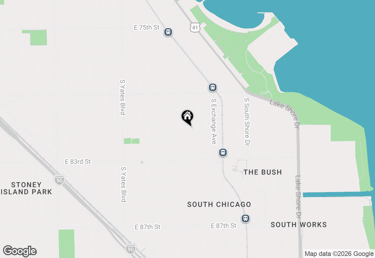 Map of 8106 S Burnham Avenue, Chicago, IL 60617