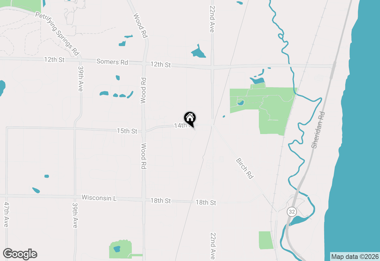 Map of 1512 24th Ave #36, Kenosha, WI 53140