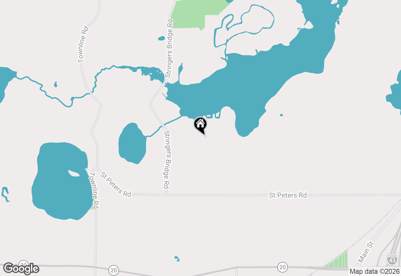 Map of W2219 Oak Ridge Ave, East Troy, WI 53120