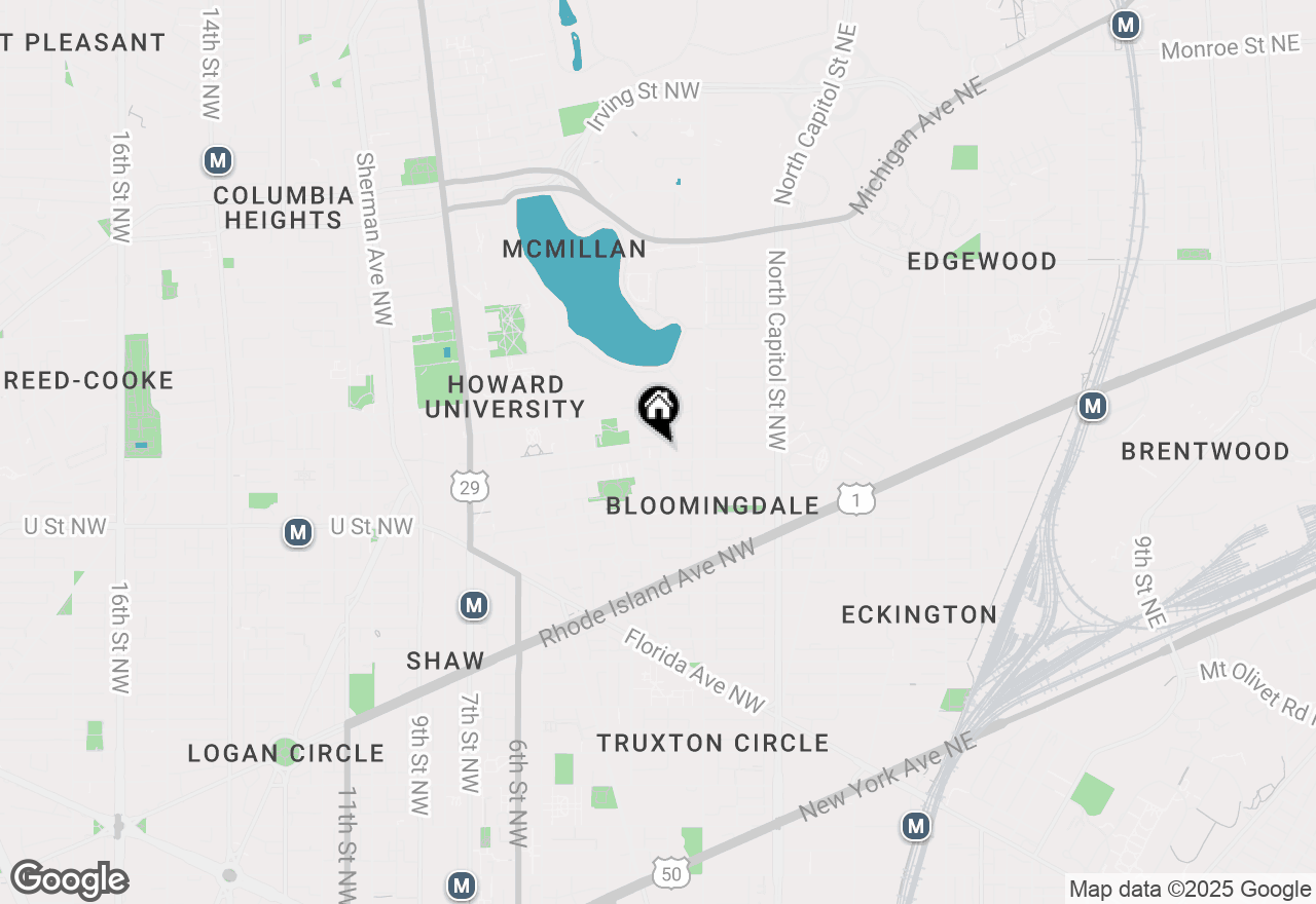 Map of 129 W Street Nw #204, Washington, DC 20001