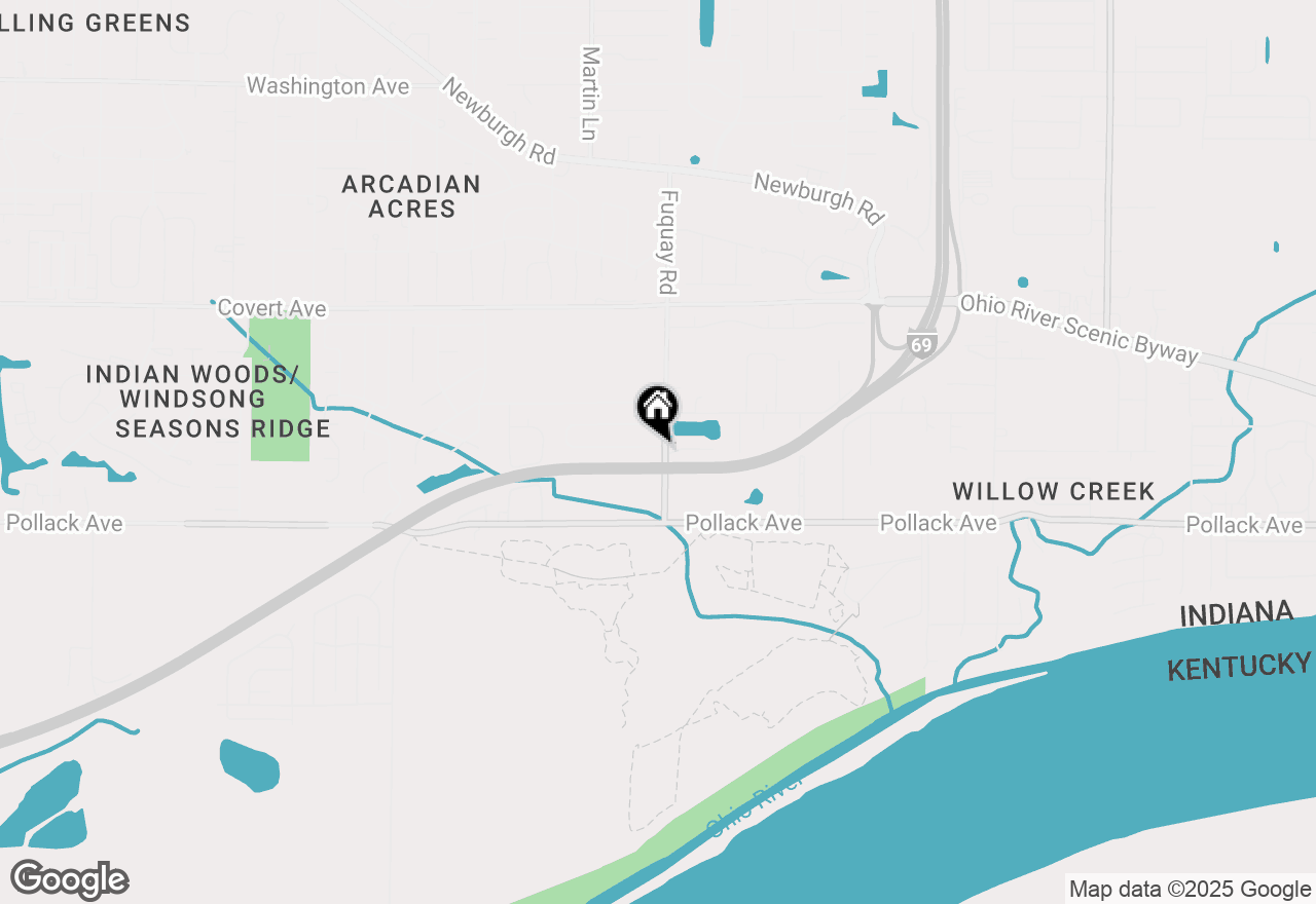 Map of 7701 Pendleton Avenue, Evansville, IN 47715